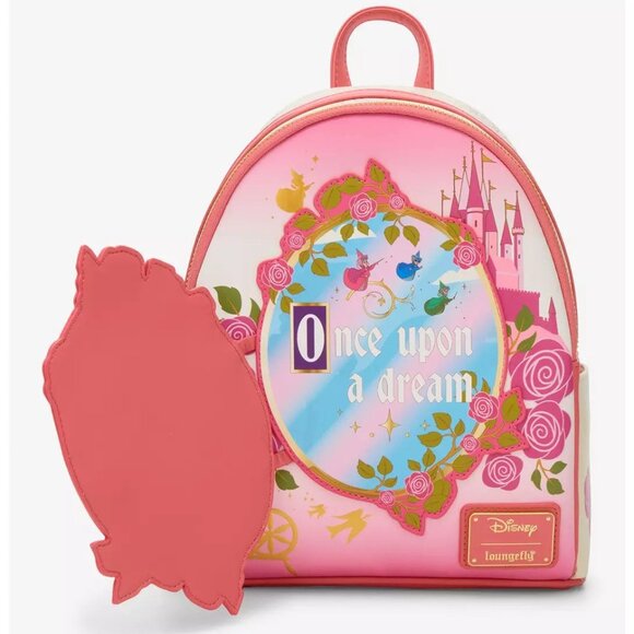 Loungefly Disney Sleeping Beauty Mini Backpack Aurora Phillip Magnetic Door Bag main image 4